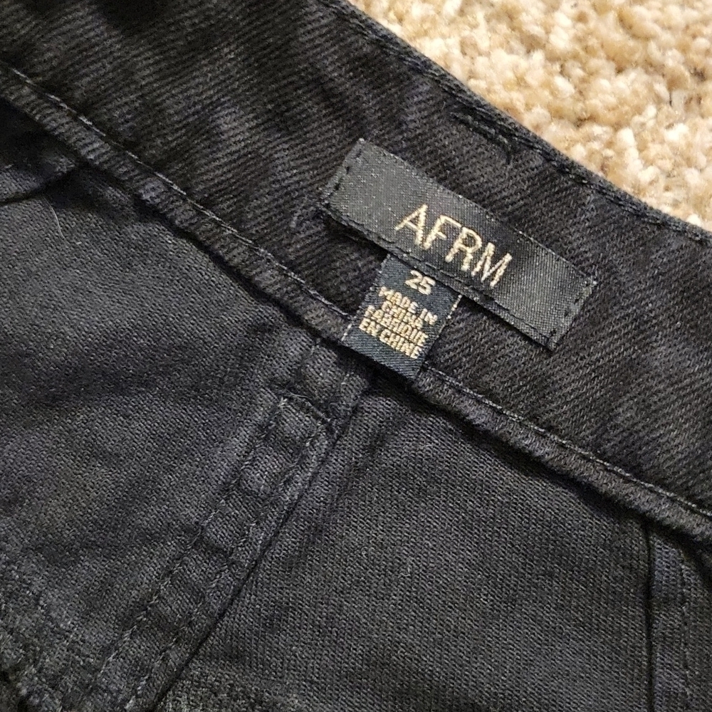 AFRM Cyrus High Rise Crop Jean Black NWT - Picture 6 of 9